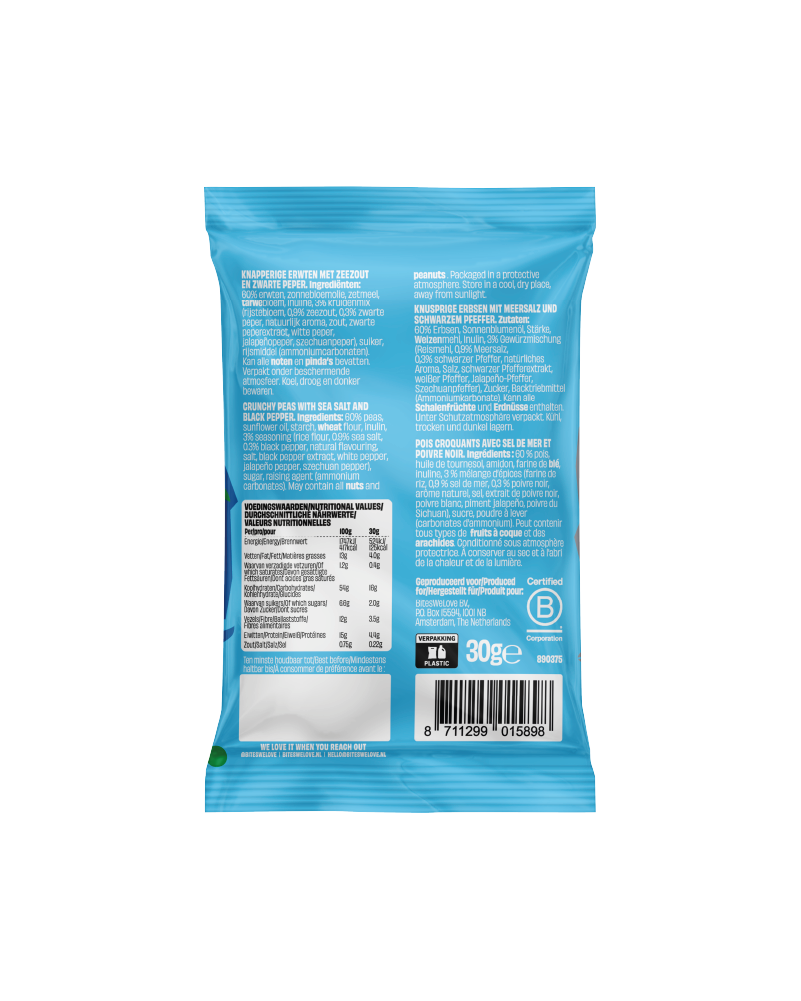 Crunchy Peas Sea Salt & Black Pepper 30g