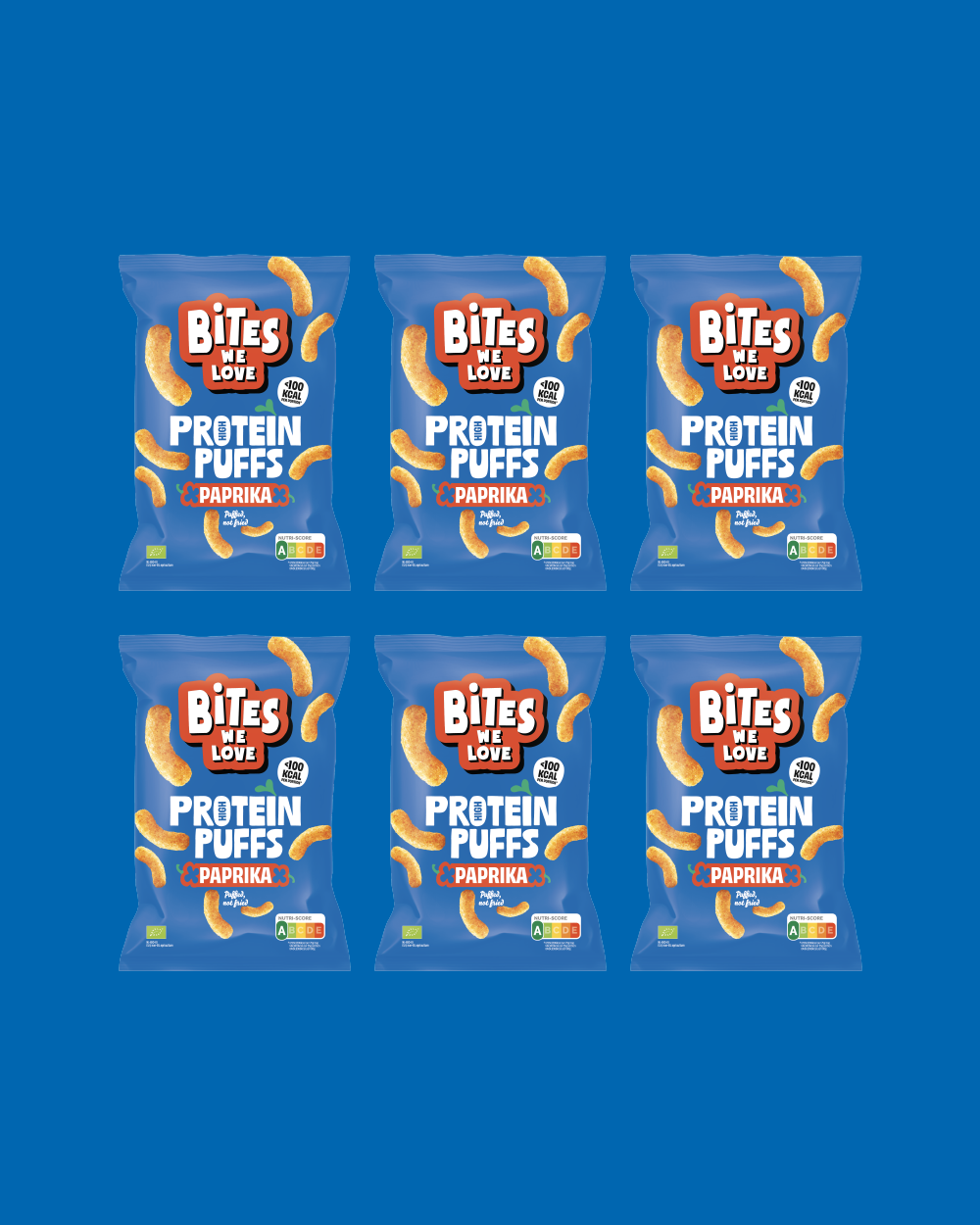 Protein Puffs Paprika 6*75g